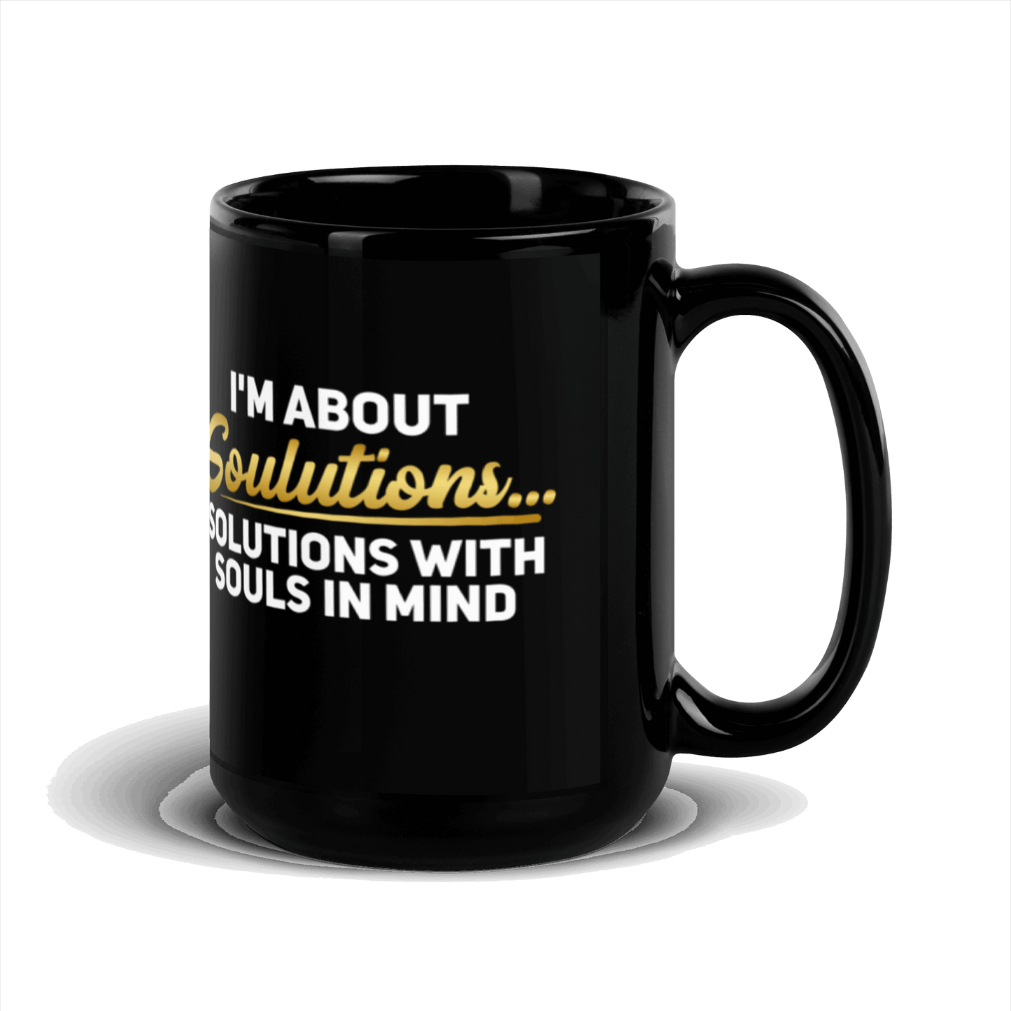 I'm About Soulutions Black Glossy Mug