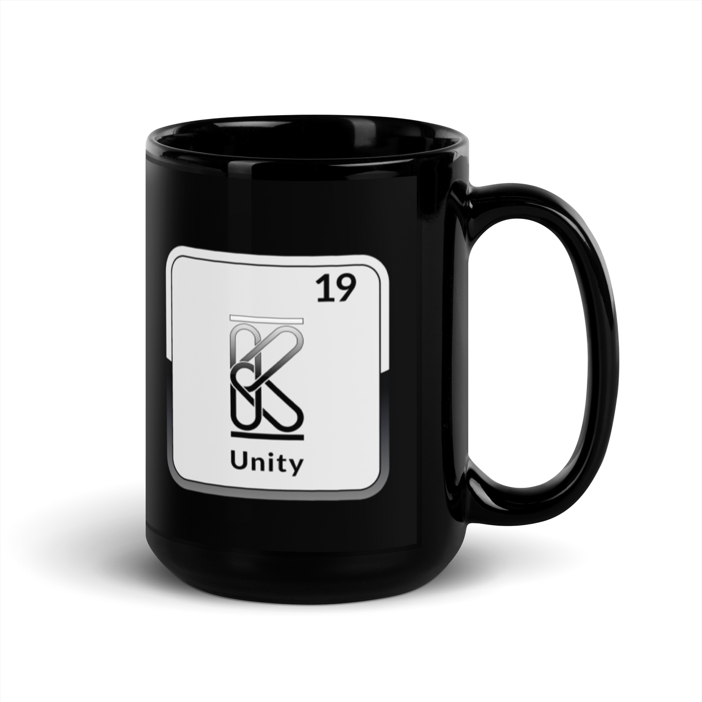 The K Element Black Glossy Mug KimUnity Soulutions