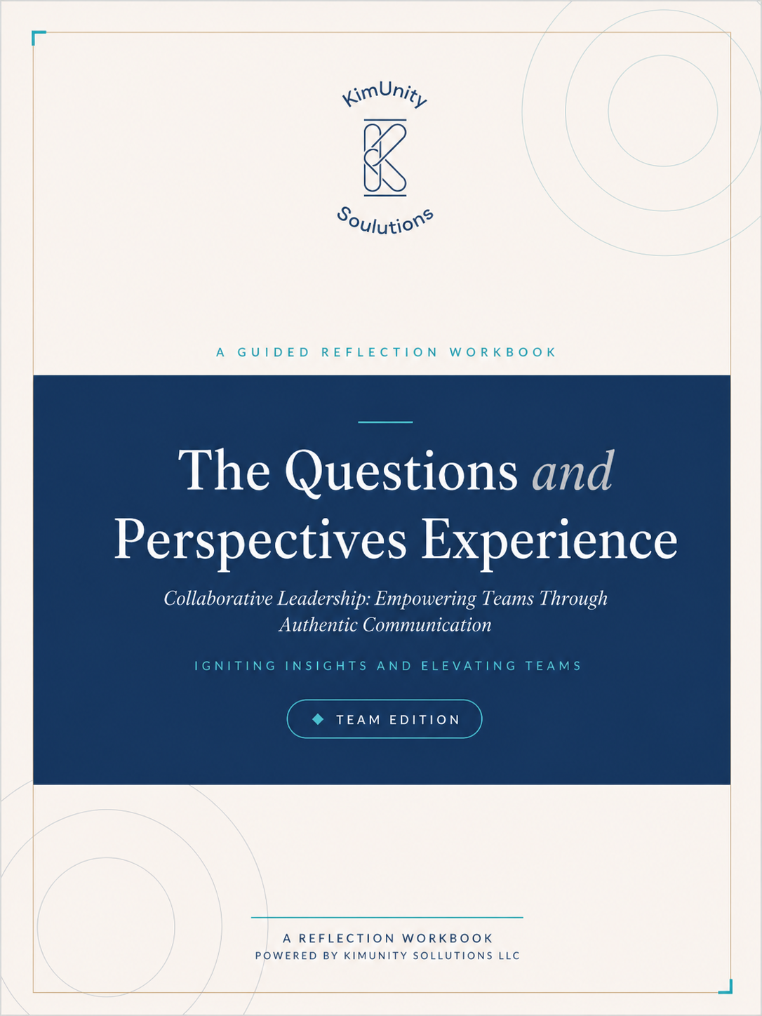 Questions and Perspectives Experience Team Edition guided reflection workbook cover