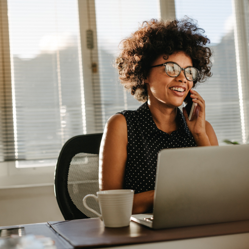 Kim conducting a virtual 15-minute Discovery Call with a client