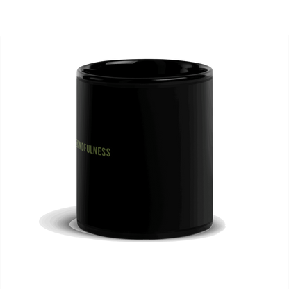 Karma Intuition Mindfulness Black Glossy Mug KimUnity Soulutions 
