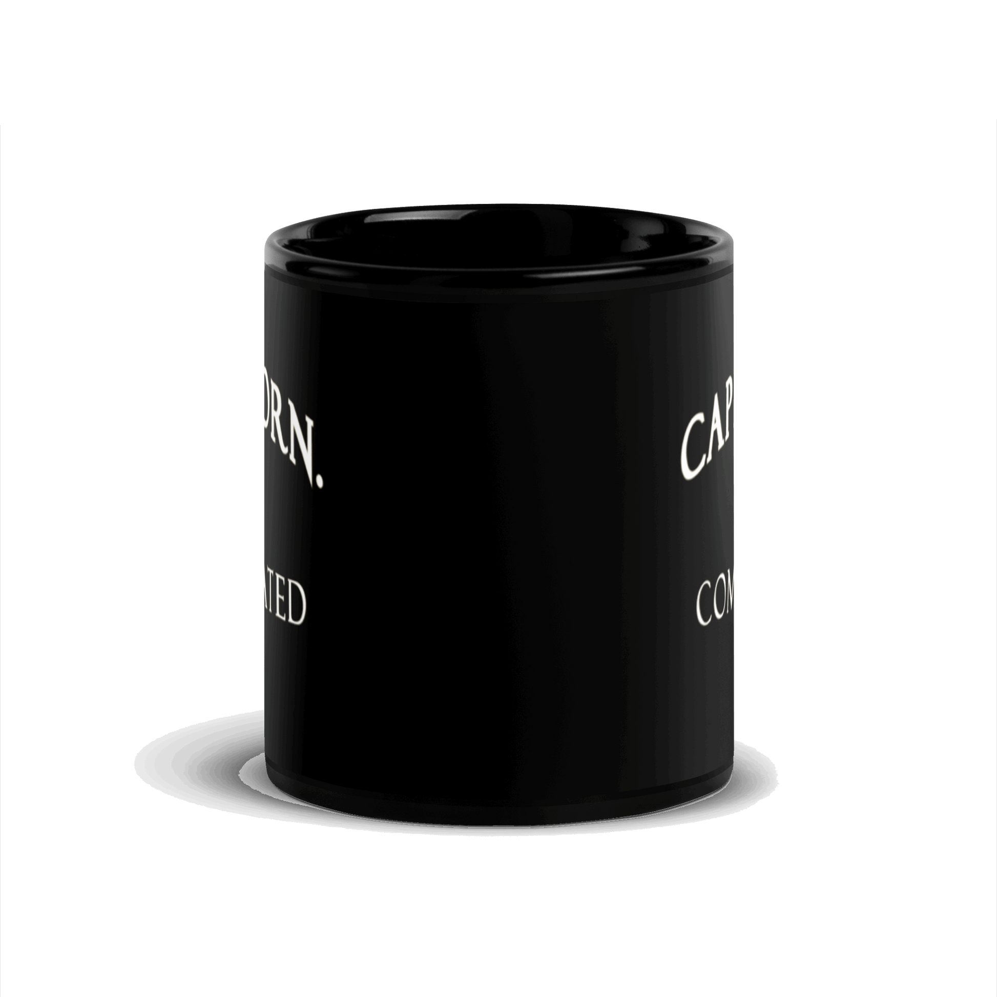 Capricorn. Not Complicated Black Glossy Mug