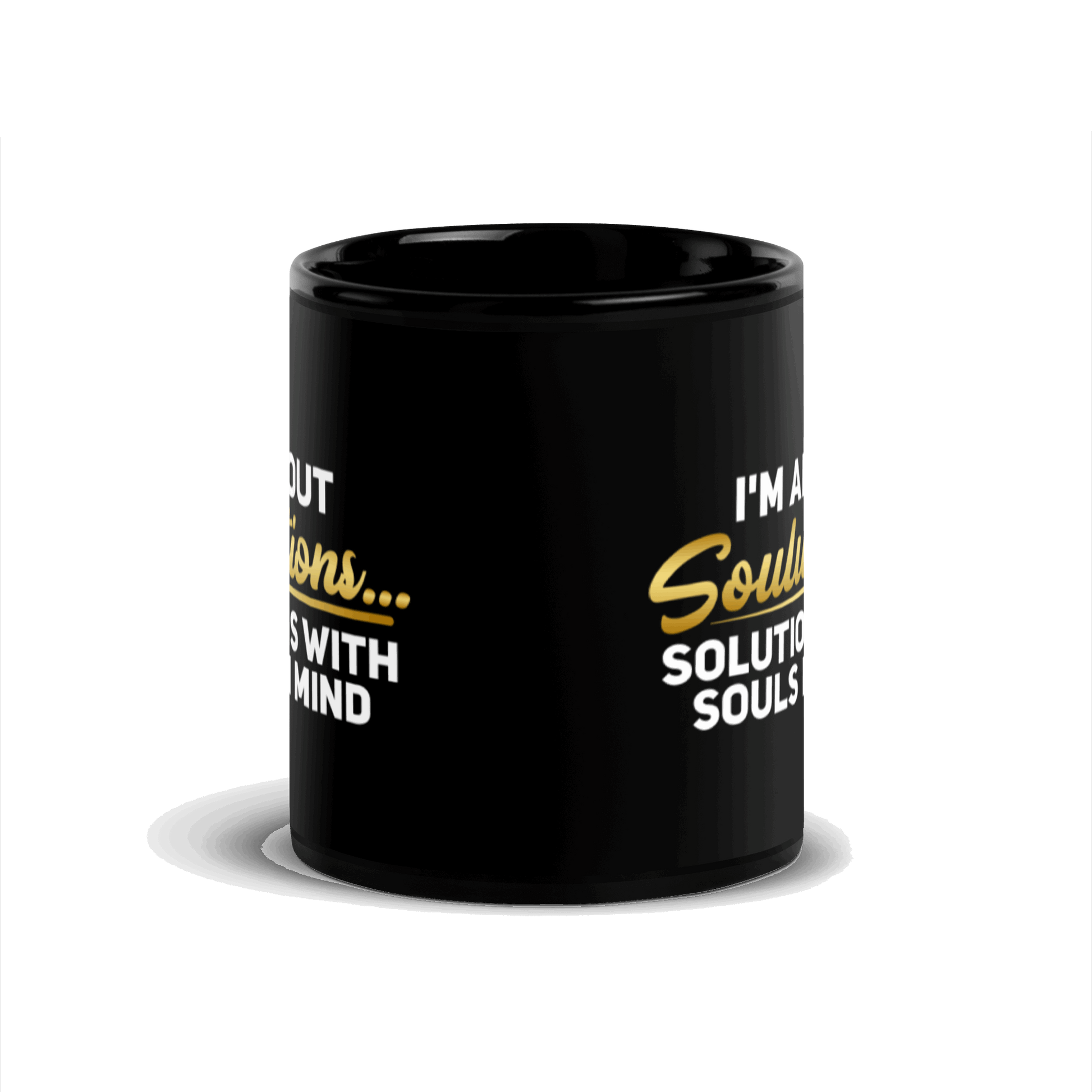 I'm About Soulutions Black Glossy Mug