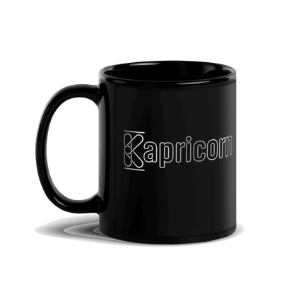 Kapricorn Black Glossy Mug KimUnity Soulutions 