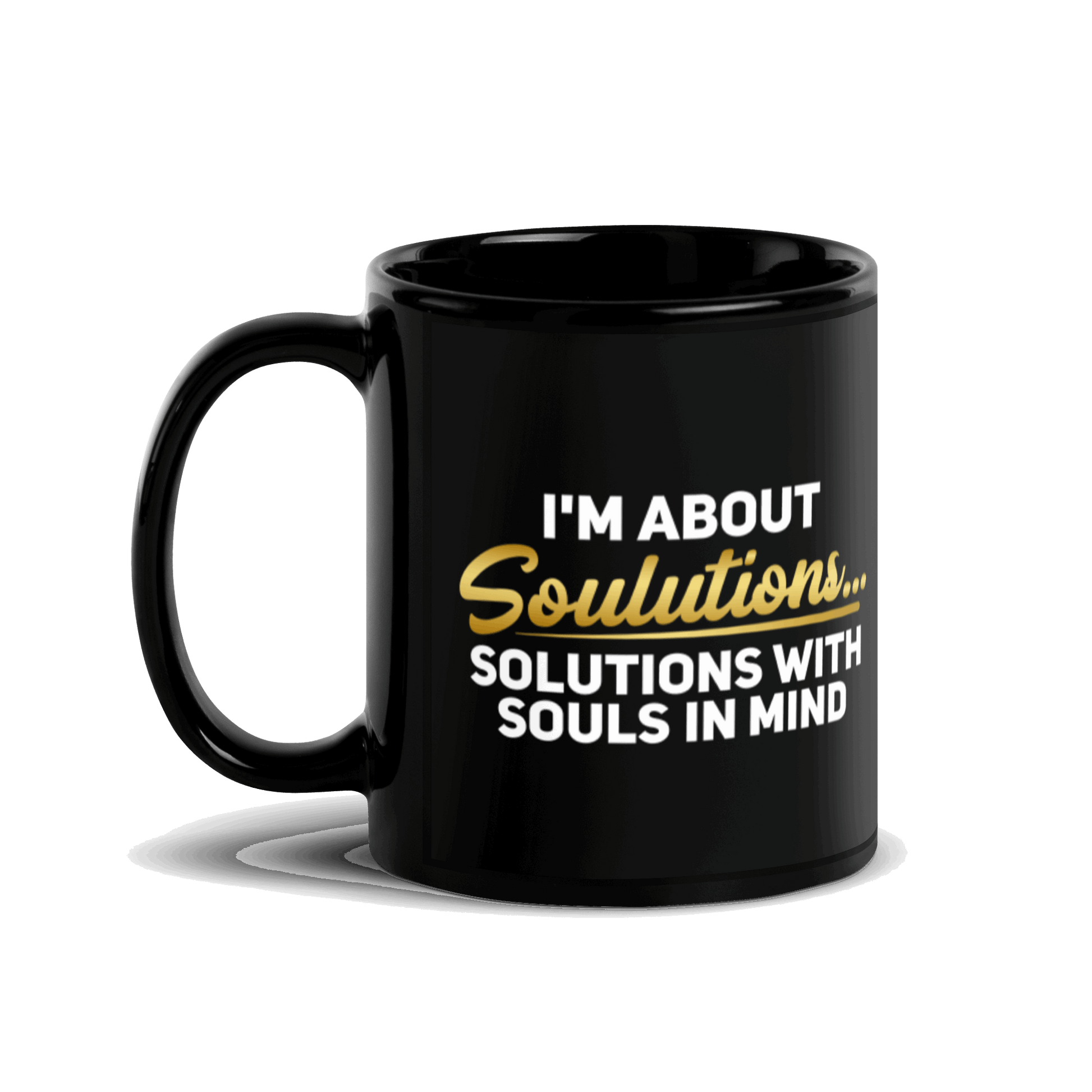 I'm About Soulutions Black Glossy Mug