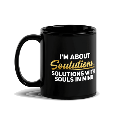 I'm About Soulutions Black Glossy Mug