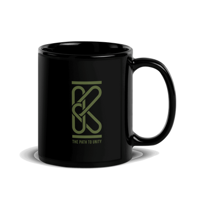 Karma Intuition Mindfulness Black Glossy Mug KimUnity Soulutions 