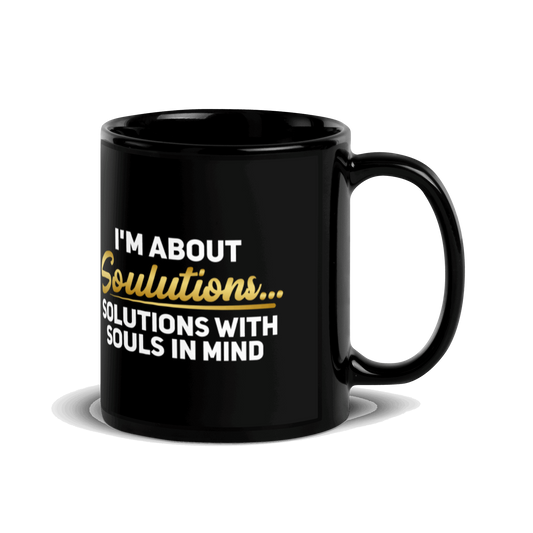 I'm About Soulutions Black Glossy Mug