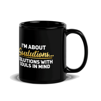 I'm About Soulutions Black Glossy Mug