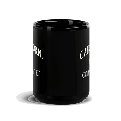 Capricorn. Not Complicated Black Glossy Mug