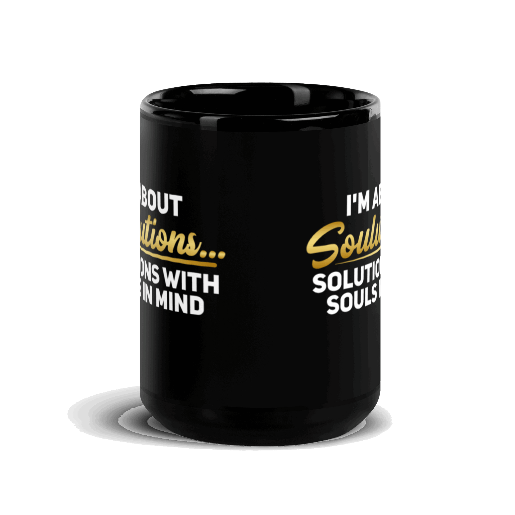 I'm About Soulutions Black Glossy Mug