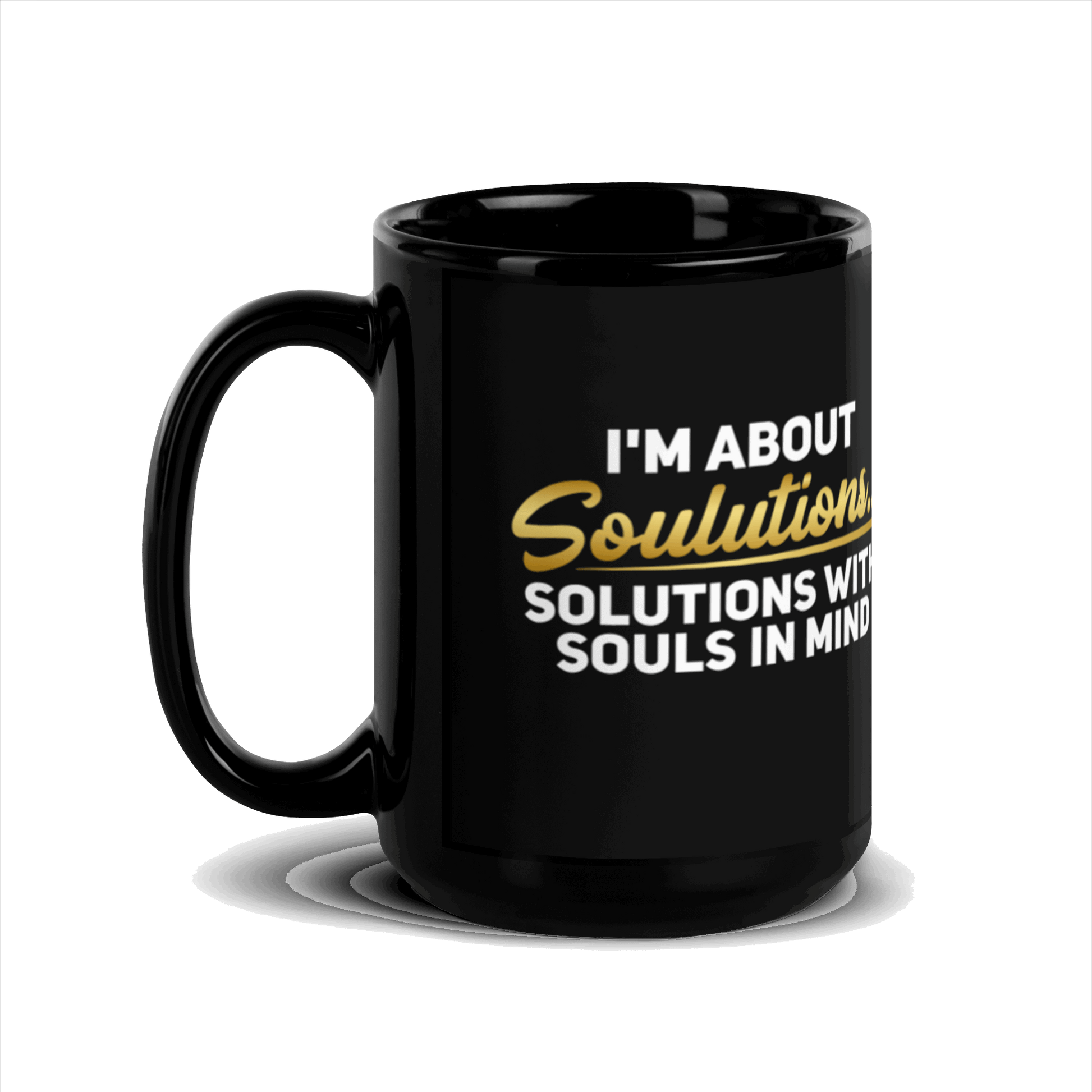 I'm About Soulutions Black Glossy Mug