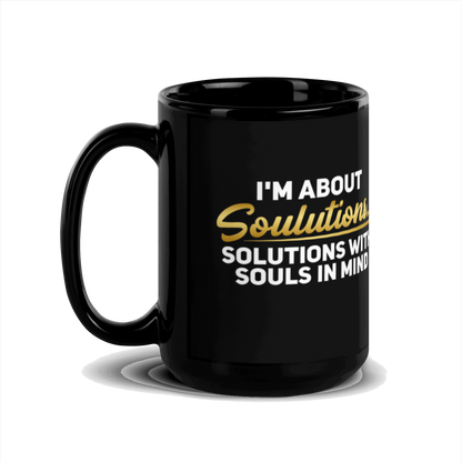 I'm About Soulutions Black Glossy Mug