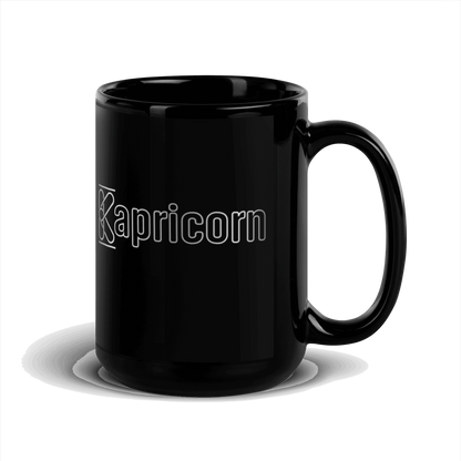 Kapricorn Black Glossy Mug KimUnity Soulutions 