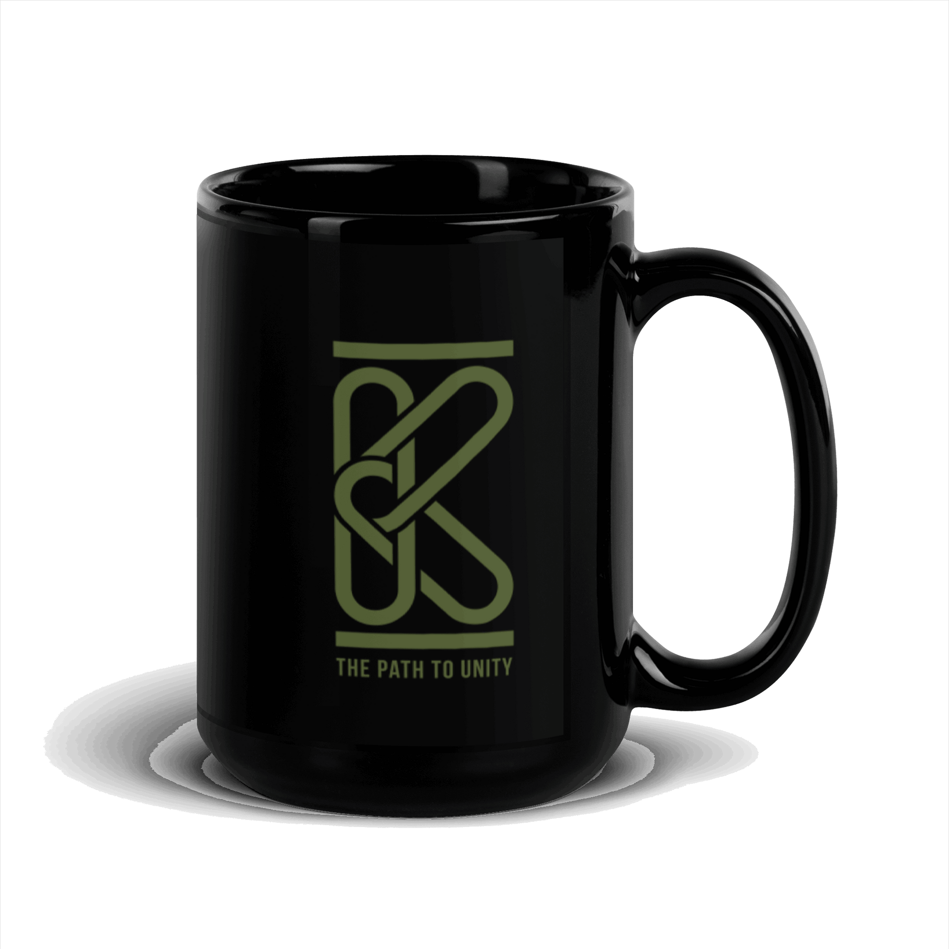 Karma Intuition Mindfulness Black Glossy Mug KimUnity Soulutions 