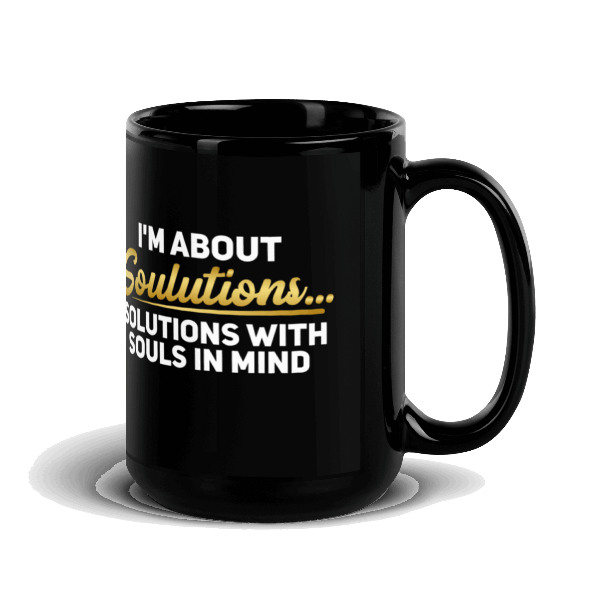 I'm About Soulutions Black Glossy Mug