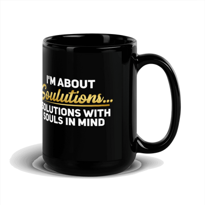 I'm About Soulutions Black Glossy Mug