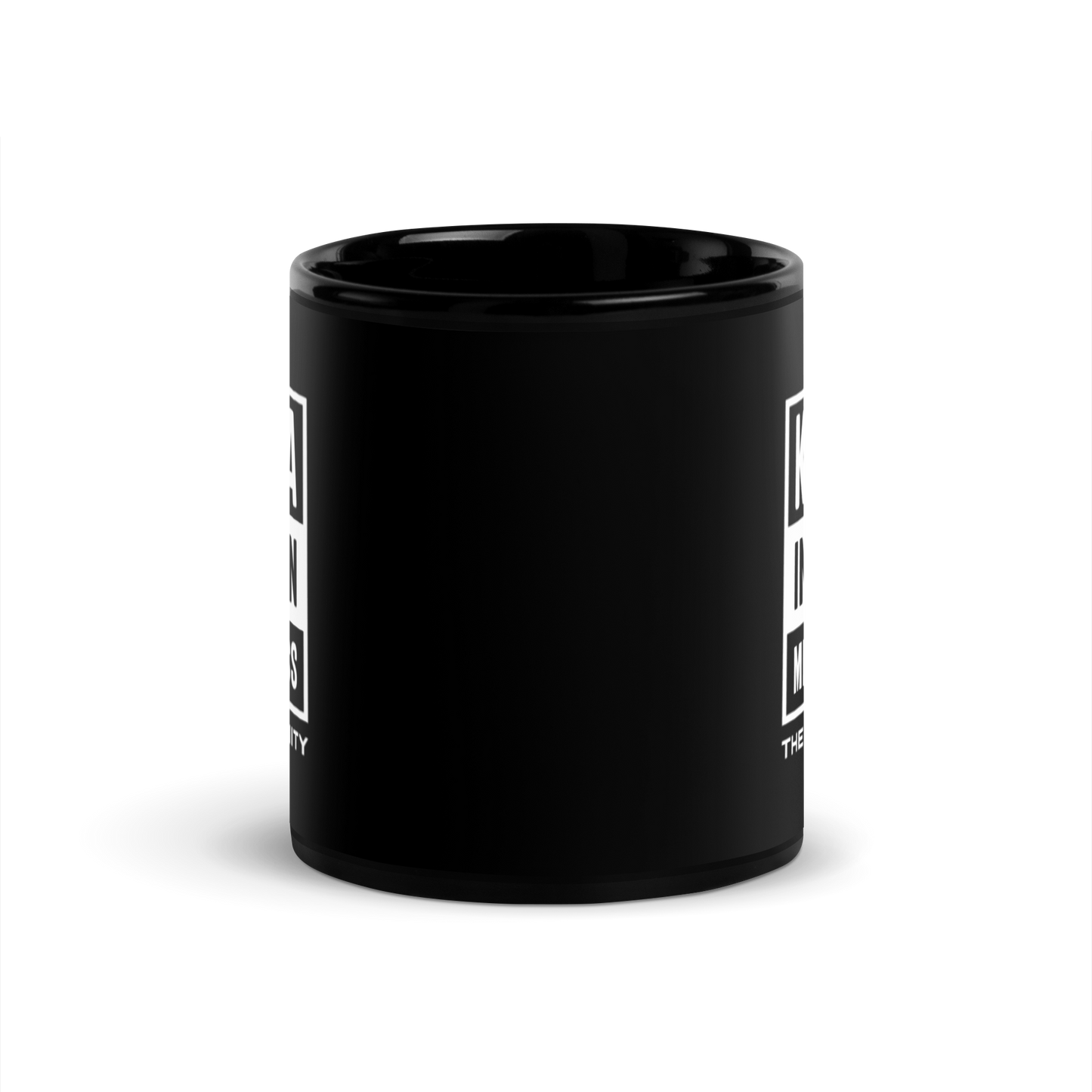 Straight Path to Unity Black Glossy Mug KimUnity Soulutions 