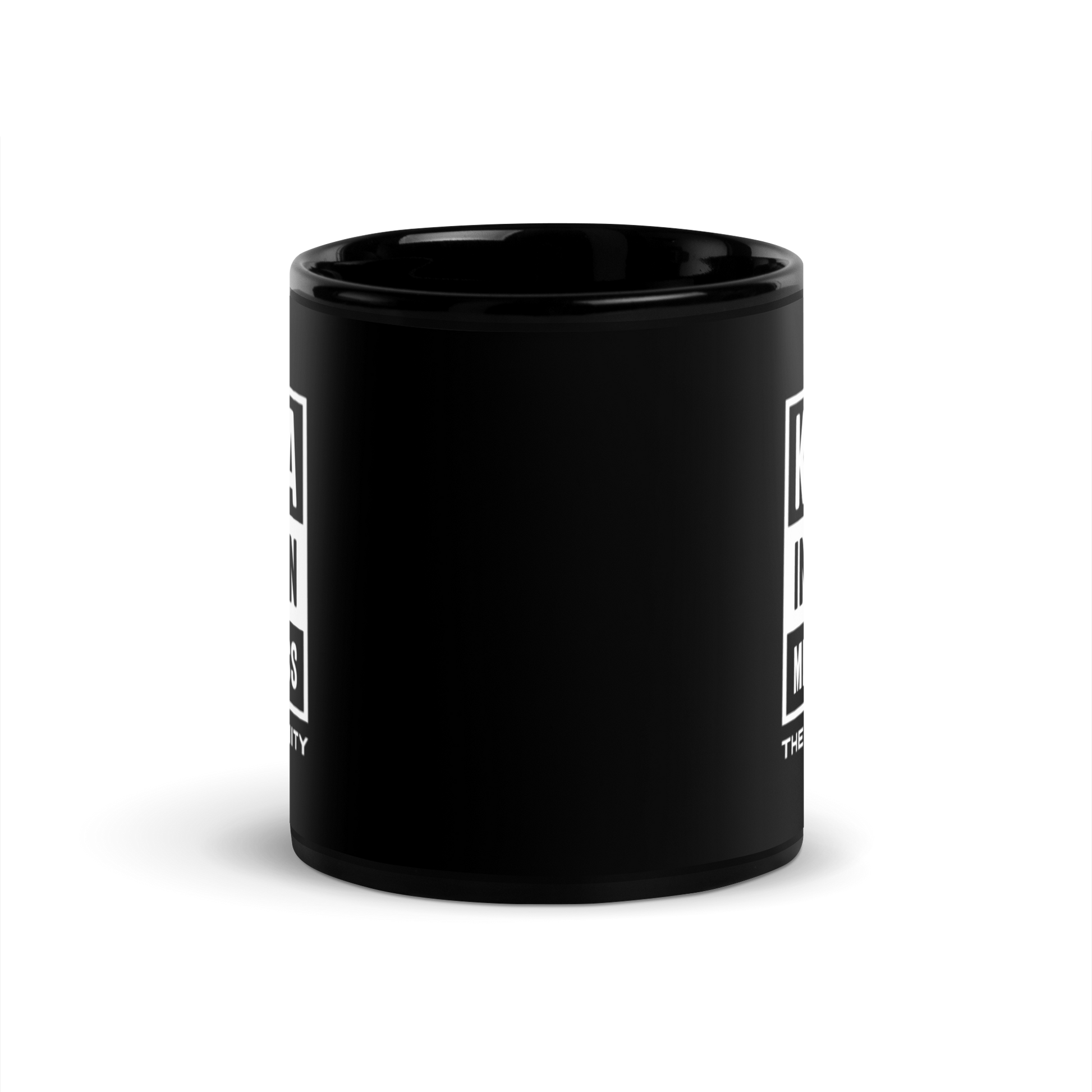 Straight Path to Unity Black Glossy Mug KimUnity Soulutions 