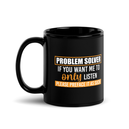 Problem Solver Black Glossy Mug KimUnity Soulutions 