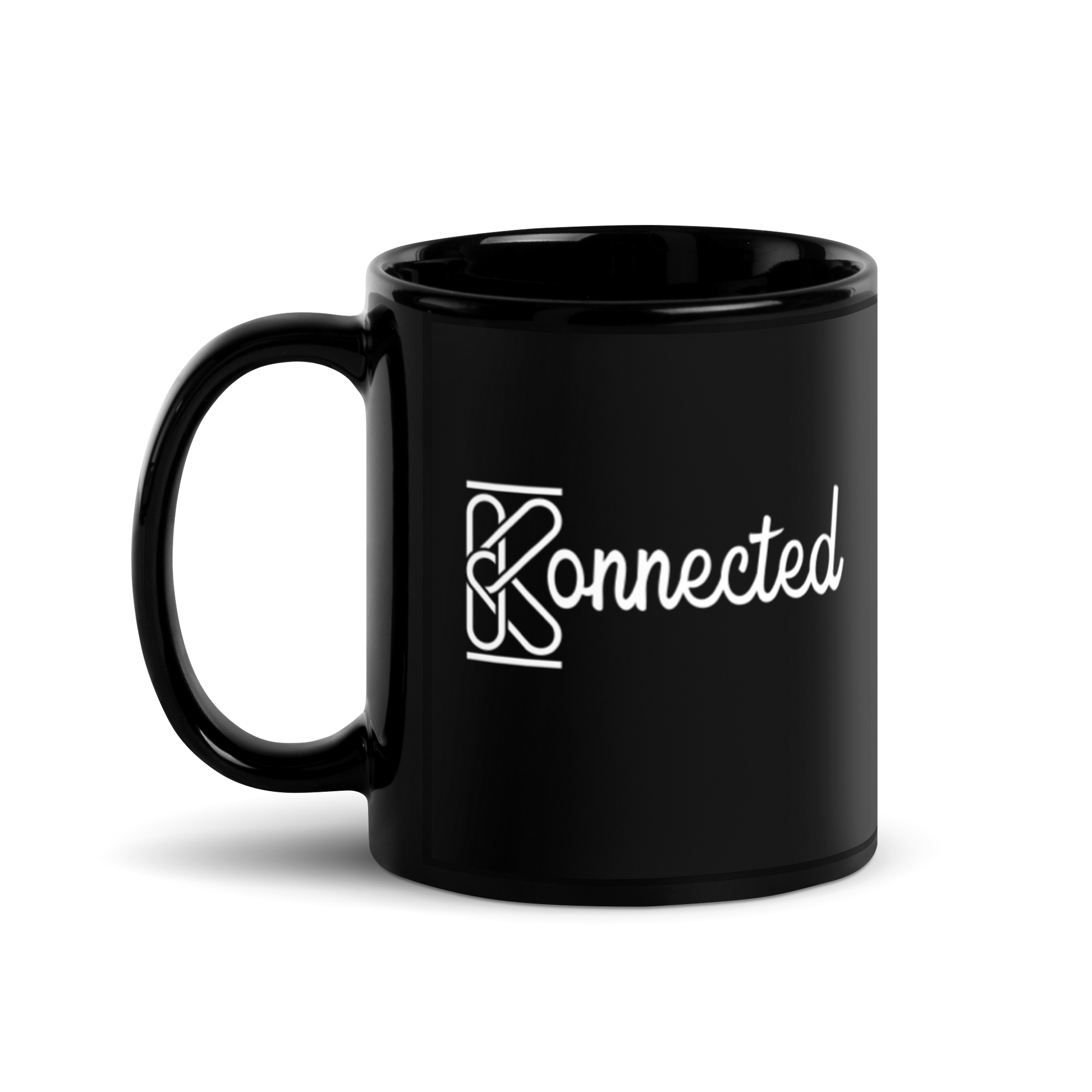 Konnected Black Glossy Mug KimUnity Soulutions 