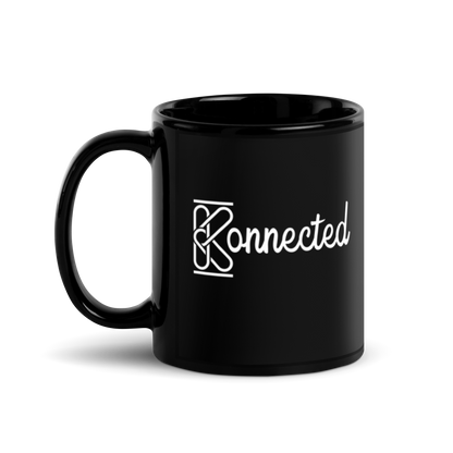 Konnected Black Glossy Mug KimUnity Soulutions 