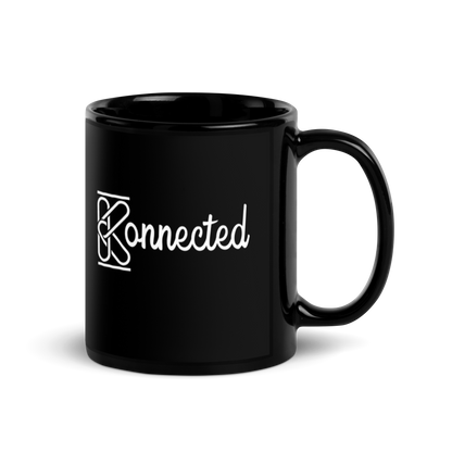 Konnected Black Glossy Mug KimUnity Soulutions 
