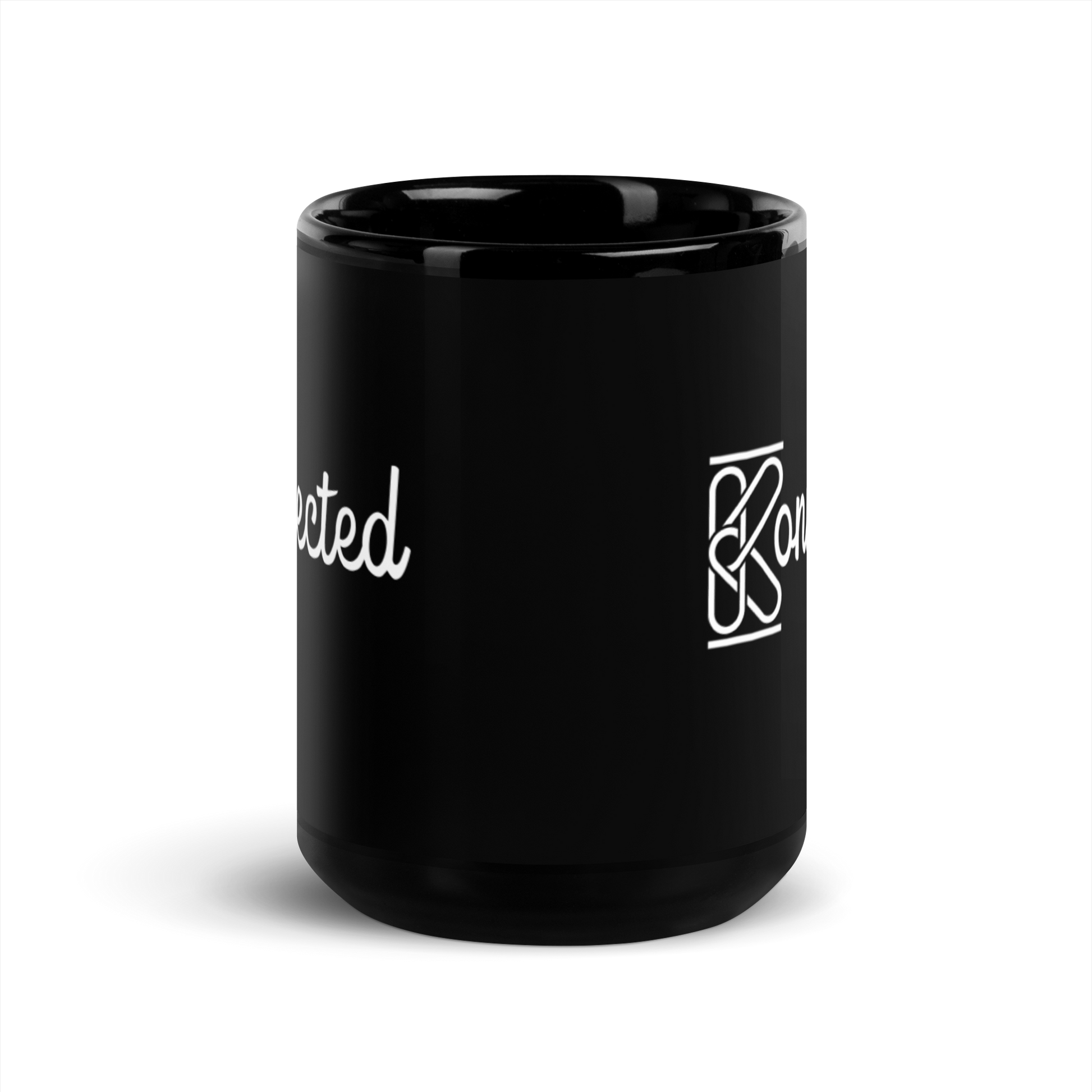 Konnected Black Glossy Mug KimUnity Soulutions 