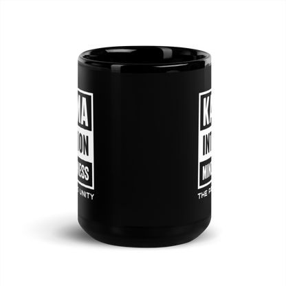 Straight Path to Unity Black Glossy Mug KimUnity Soulutions 