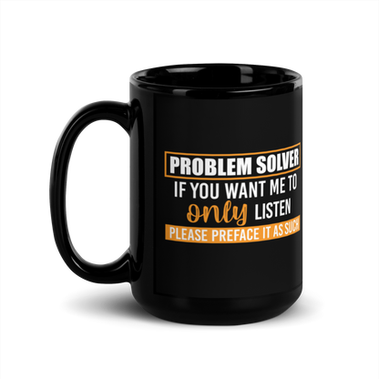 Problem Solver Black Glossy Mug KimUnity Soulutions 