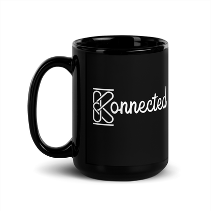 Konnected Black Glossy Mug KimUnity Soulutions 