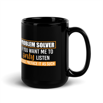 Problem Solver Black Glossy Mug KimUnity Soulutions 