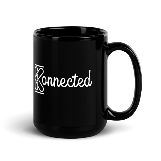 Konnected Black Glossy Mug KimUnity Soulutions 